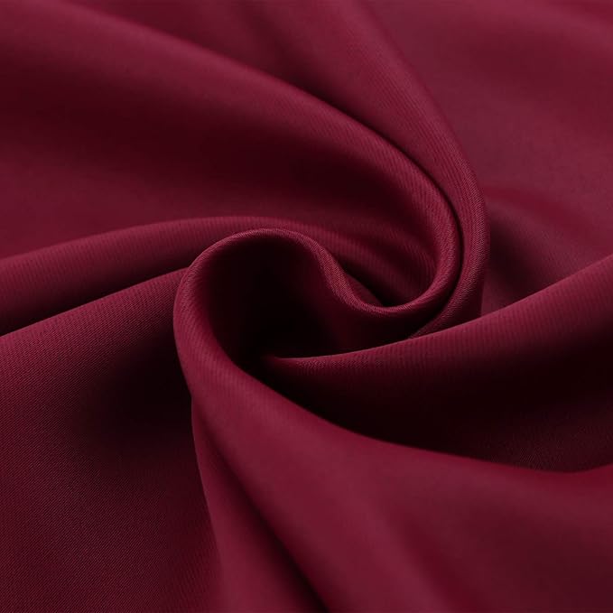 BGment Burgundy Half Window Curtains - Image 7