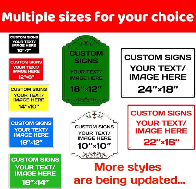 Custom Sign, Personalized Metal signs, Aluminum Weatherproof Metal Sign - Image 5
