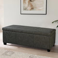 BELLEZE Storage Faux Leather Ottoman, 47 Inch Bench Bedroom Bench by BELLEZE