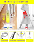 Steam Mop for Floor Cleaning, Effortless Ergonomic Design Floor Steamer for - Image 5