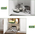 2 Tier Individual Pull Out Cabinet Organizer 22½" W x 21½" D, Heavy Duty - Image 8