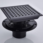RANDOM Square Shower Drain 6 Inch Matte Black Stainless Steel Shower Floor - Image 8