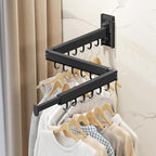 Wall Mounted Clothes Drying Rack, Collapsible Laundry Drying Rack, Retractable - Image 5