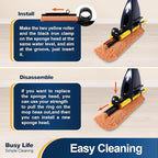 Yocada Sponge Mop Home Commercial Use Tile Floor Bathroom Garage Cleaning Total - Image 2