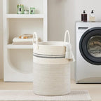 VIPOSCO Large Laundry Hamper, Tall Woven Rope Storage Basket - Image 7