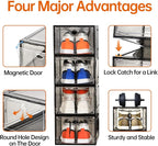12 Pack Shoe Boxes Stackable, Upgraded Sturdy Shoe Storage Boxes - Image 4