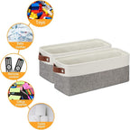 DULLEMELO Small Storage Baskets 15"x6"x5.5", Fabric Storage Bins - Image 2
