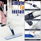 24" Microfiber mop for Floor Cleaning System, Commercial Heavy-Duty Wet Dry mops - Image 6