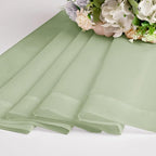 Chyhomenyc Light Green Sheer Curtains 36 inch Length 2 Panels Set, Light - Image 7