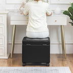 Adeco 17.7" Leather Ottoman - Image 9