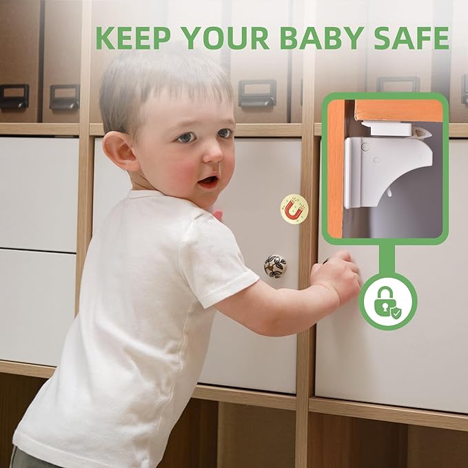 20 Pack Vkania Magnetic Cabinet Locks Baby Proofing - Image 3