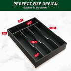 Bellsal Black Utensil Organizer 10 Inch Silverware Tray - Image 3