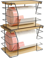 2 Pack Trash Bag Holder/Dispenser, Stackable Storage Laundry Kitchen Organizers by GIGIFTREE