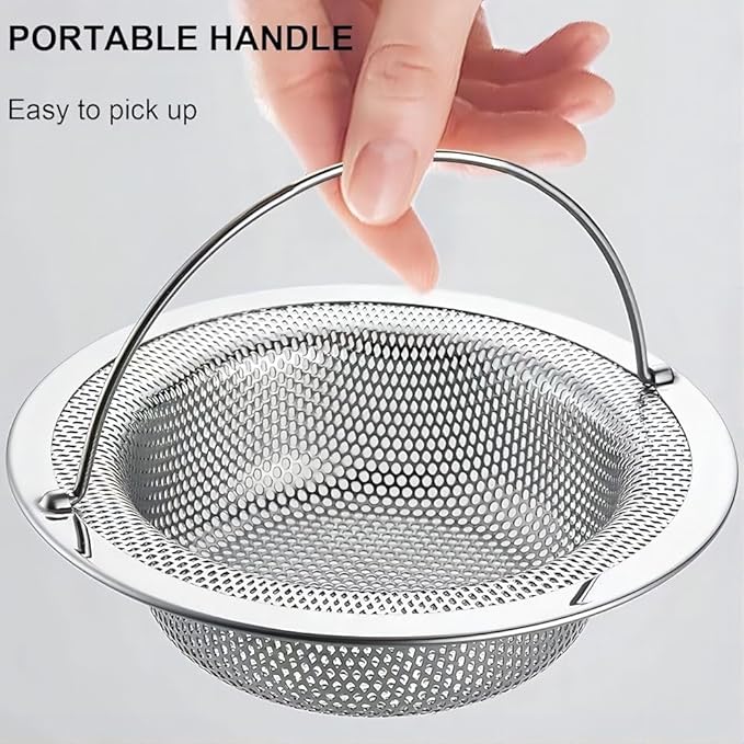 4 Pack Stainless Steel Sink Strainer Basket, Fine Mesh Drain Protector - Image 5