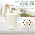 Vipush Bamboo Fiber Compost Bin - Image 3
