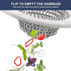 Sink Drain Strainer Kitchen Mesh Sink Strainer, Reversible Easy Clean Stainless - Image 4