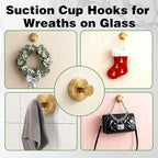 Suction Cup Hooks for Wreaths on Glass, 2025 New No Drill Suction Cup Hooks - Image 4