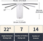 Wall Mounted Clothes Drying Rack Tripod, Foldable Drying Rack, Wall Mounted - Image 2