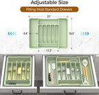 Extra Large Expandable Silverware Organizer, BPA-Free Food-Safe Cutlery - Image 3