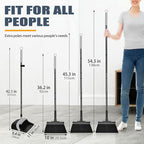 JEHONN Broom and Dust Pan, 54.3 inches Long Handle Swivel Brush, Upright - Image 8