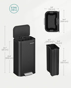 SONGMICS Kitchen Trash Can, 8-Gallon Garbage Can - Image 5
