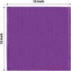 Artoid Mode 100% Cotton Purple Waffle Weave Kitchen Dish Cloths, 12x12 Inch - Image 6