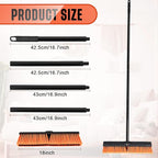 Zhehao 6 Pack 18 Inches Push Broom Outdoor, Concrete Floor Cleaning - Image 3