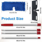 Microfiber Dust Mop for Hardwood Floors, Flat Mops for Floor Cleaning, - Image 2