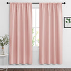 RYB HOME Peach Blush Rod Pocket Blackout Curtains by RYBHOME