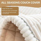 OTOB Couch Cover for Dogs Washable, Non Slip Plush Sofa Covers for 3 Cushion - Image 2