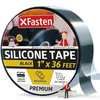 XFasten Self Fusing Silicone Tape Waterproof – 1" x 36 Feet Black, Self by XFasten