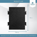 2-Pack Notched Activated Carbon Charcoal Microwave Hood Filters - Image 4