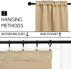 Pickluc Cafe Kitchen Curtains 36 Inches Long 2 Panels, Short Black Out Curtain - Image 3