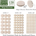 Fursafe&Q Felt Furniture Pads for Hardwood Floors - Image 5