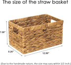 Rectangular Storage Basket 2PCS Water Hyacinth Baskets, Hand-Woven Baskets - Image 5