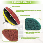 4 Inch Scrub Drill Brush Power Scouring Pads Household Cleaning Set - Image 3
