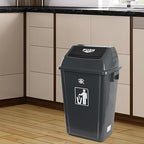 18 Gallon Grey Commercial Trash Can - Image 6