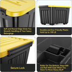 Nazhura 72 Quart Plastic Storage Bin, Stackable and Nestable Storage Boxes - Image 8