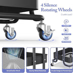 KINGRACK 3 Tier Rolling Cart, Metal Mobile Storage Shelf - Image 3