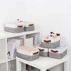DULLEMELO Small Storage Baskets 6 Pack, Fabric Collapsible Gift Storage Baskets - Image 5