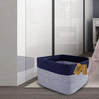 COMFY-HOMI 3PACK Rectangular Cotton Rope Basket - Image 2