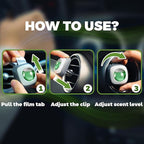 Air Jungles Green Tea Scent Car Air Freshener Clip, 6 Vent Clips, 4ml Each - Image 3