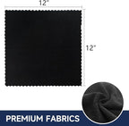 MRD's Home 12" x 12" Black Microfiber Cleaning Cloth, Lint Free, Scratch & - Image 8