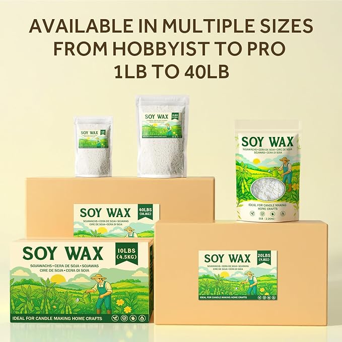 NORVENCE Soy Wax for Candle Making, Natural Soy Wax Flakes 2lb, Premium Candle - Image 8