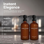 Amber Glass Hand and Dish Soap Dispenser Set by Brighter Barns - Image 2