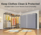 VIPEK V5LC Garment Rack Heavy Duty Covered Clothes Rack - Image 5