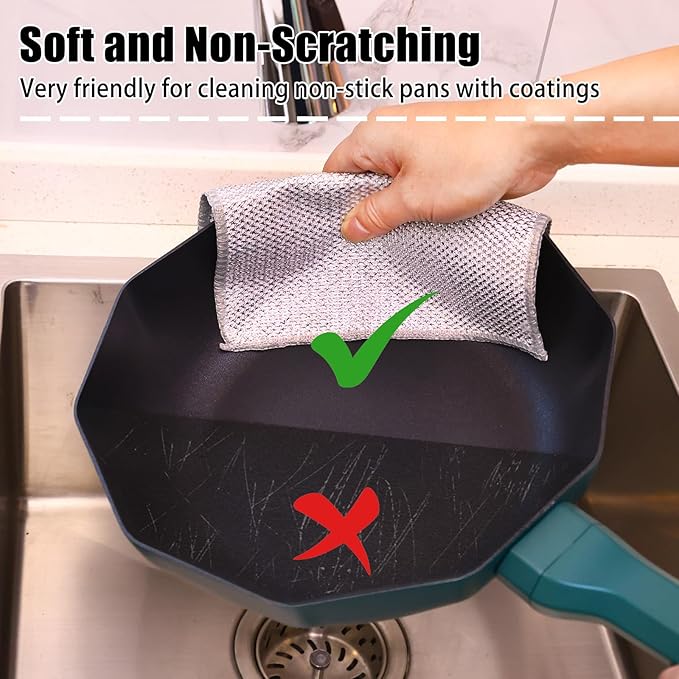 Navona 30 Pcs New Upgrade Steel Wire Dishcloth, Double-Layer Steel Wire - Image 4