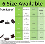 Furniture Glides Sliders-Furnigear PTFE Chair Leg Movers Sliders - Image 3