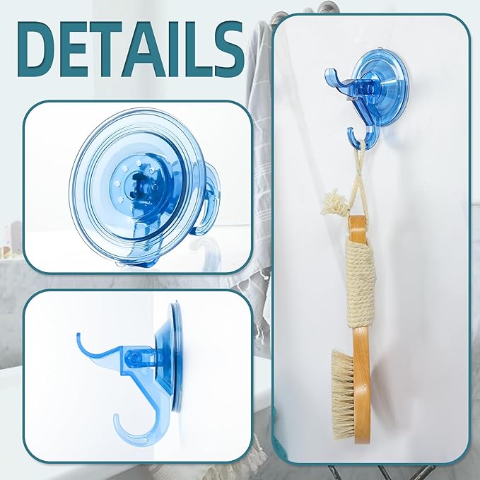 Antimbee Suction Hooks, 5 Pack Clear Hanger, Removable Small Suction Cups - Image 2