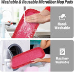 16.5 inch Mop Refills, 3 Pack Microfiber Reusable Replacement Mop Pads Flat - Image 5